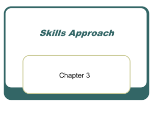 Skills Approach - Shandyn Benson