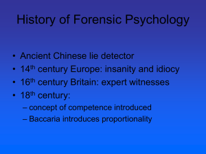 History of Forensic Psychology