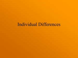 Individual Differences
