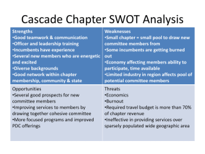 Cascade Chapter SWOT Analysis: Strengths, Weaknesses, Opportunities, Threats