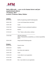 Safety differently – a new era for human factors and just