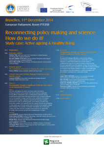 Reconnecting policy making and science: How do we do it?