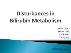 Disturbances in Bilirubin Metabolism