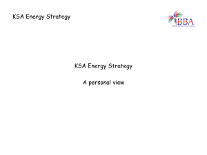 KSA Energy Strategy: A Personal View
