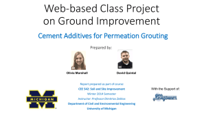 Cement Grout Additives (Foam, Fly Ash, Slag and