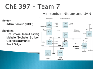 Ammonium Nitrate & UAN Production: Design & Processes