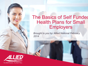Basic Self Funding for Emloyer Jan 2014