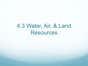 Water, Air, & Land Resources: Pollution & Protection