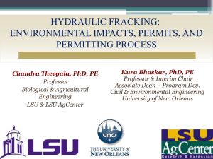 Environmental Impacts, Permits, and Permitting Process - UNO-EF