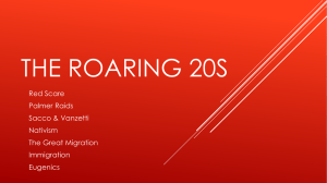 The Roaring 20s Red Scare