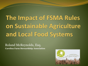FDA Food Safety Modernization Act