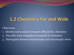 Chemistry: Far and Wide - Research Areas & Applications