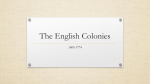 The English Colonies