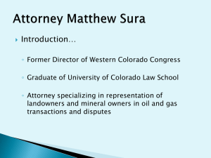Presentation by Matt Sura