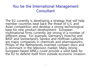 You be the International Management Consultant