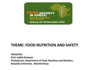 The 11 High Impact Nutrition Interventions for Kenya