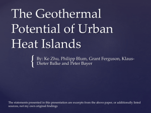 Geothermal Potential of Urban Heat Islands