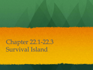 Plant Biology: Survival Island Worksheet - High School