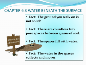 Groundwater: Distribution, Movement & Environmental Issues