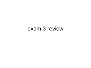 exam 1 review - University of Puget Sound