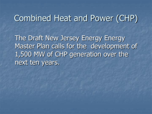 Combined Heat and Power (CHP)