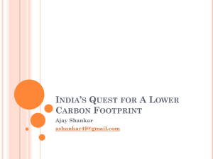 India`s Quest for A Lower Carbon Footprint