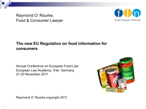 Labelling - food