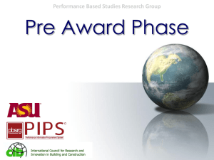Pre-Award Phase Educational Presentation