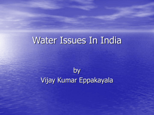 Water Issues In India