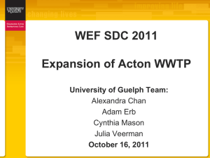 Acton WWTP Expansion Design: University Project