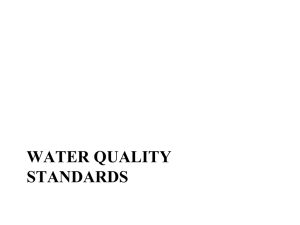 Water quality standards