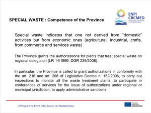 SPECIAL WASTE - Osservatorio Europeo del Paesaggio di Arco