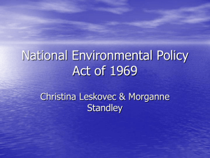 National Environmental Policy Act of 1969