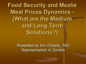 Historical Perspective and Status of Maize Stocks in Zambia