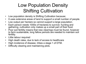 Low Population Density Shifting Cultivation