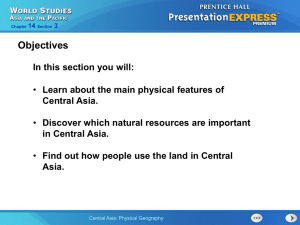 Central Asia: Physical Geography