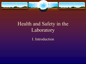Health and Safety in the Laboratory
