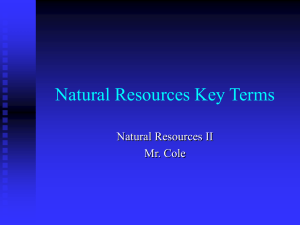 Natural Resources Key Terms: An Overview