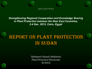 Plant Quarantine Department - Near East Plant Protection Network