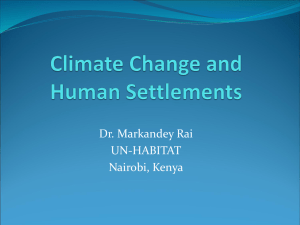 Climate Change and Human Settlements