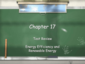 Energy Efficiency & Renewable Energy Test Review