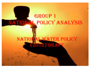 National Water Policy (2012) Analysis