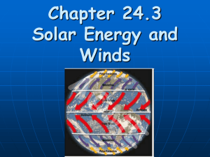 Solar Energy and Winds: Presentation on Atmospheric Processes