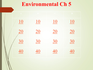 Environmental Science Quiz - Chapter 5