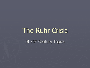 The Ruhr Crisis - George Washington High School
