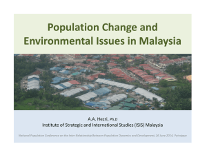 Population & Environment in Malaysia: Issues & Change
