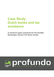 Case Study: Dutch banks and tax avoidance