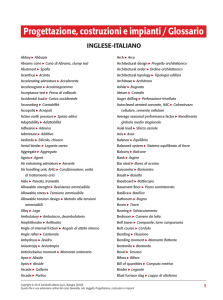 Glossario Inglese-Italiano: Progettazione, Costruzioni e Impianti