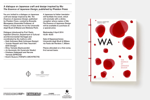 A dialogue on Japanese craft and design inspired by Wa: The