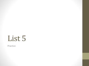 List "5" practice
